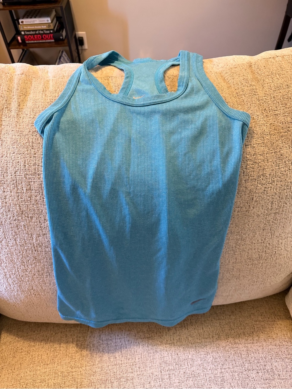 Nike blue tank top with ribbed texture Size S #activewear #fitness